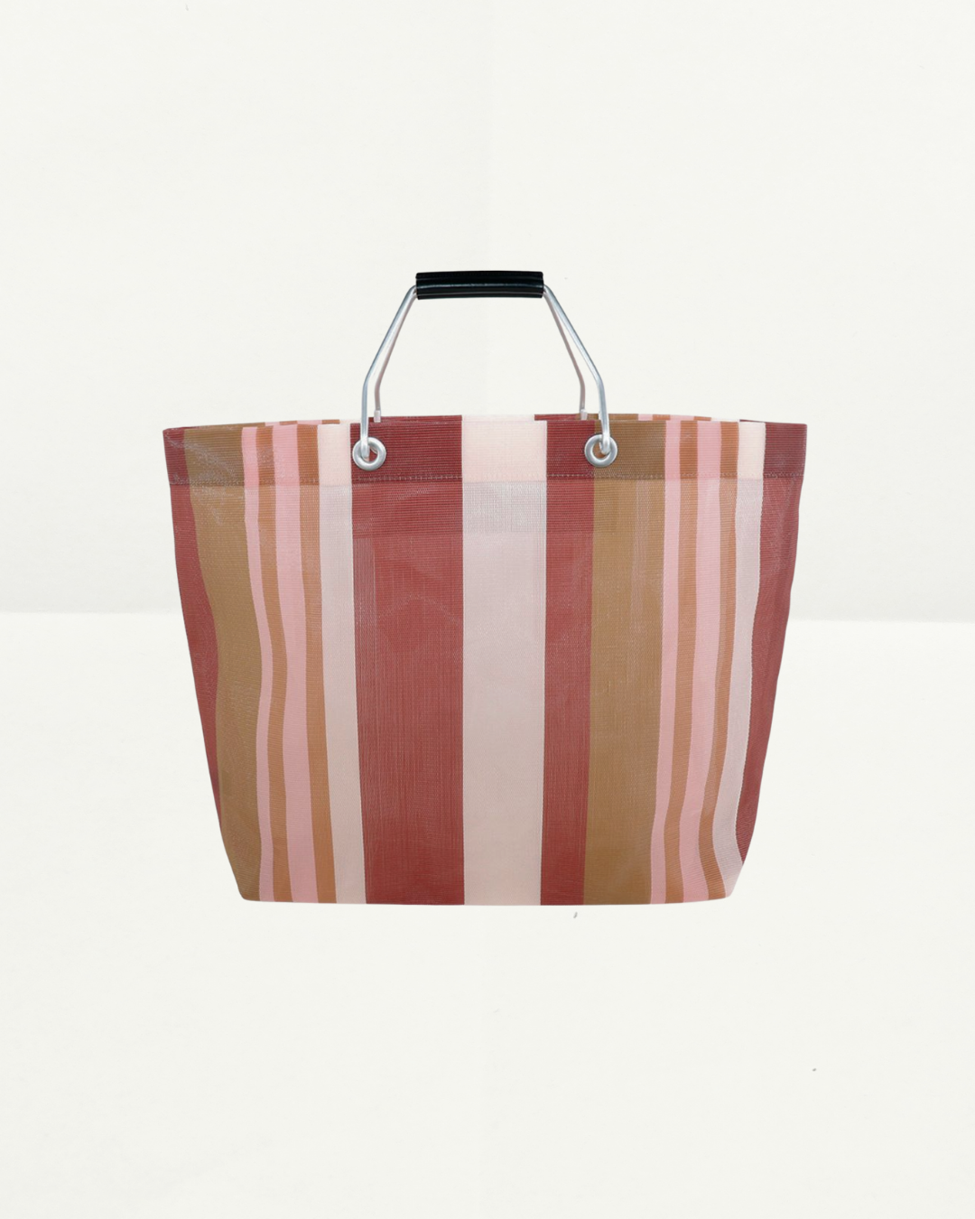 Marni Market Metal Bar Pink Stripe Bag