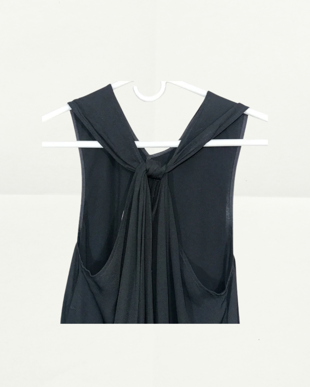 Helmut Lang Black Draped Twist Back Tank