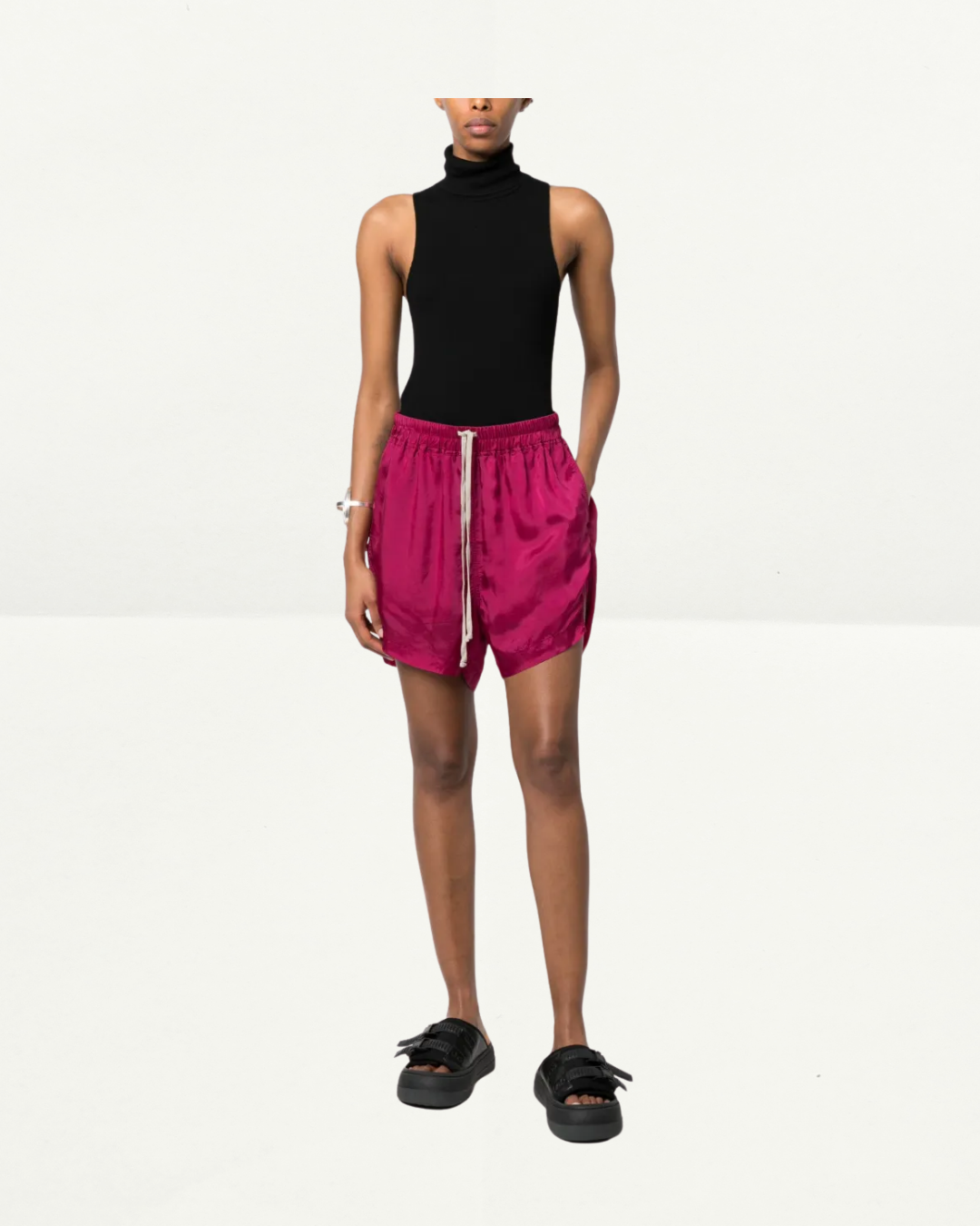 Rick Owens Drawstring Satin Shorts
