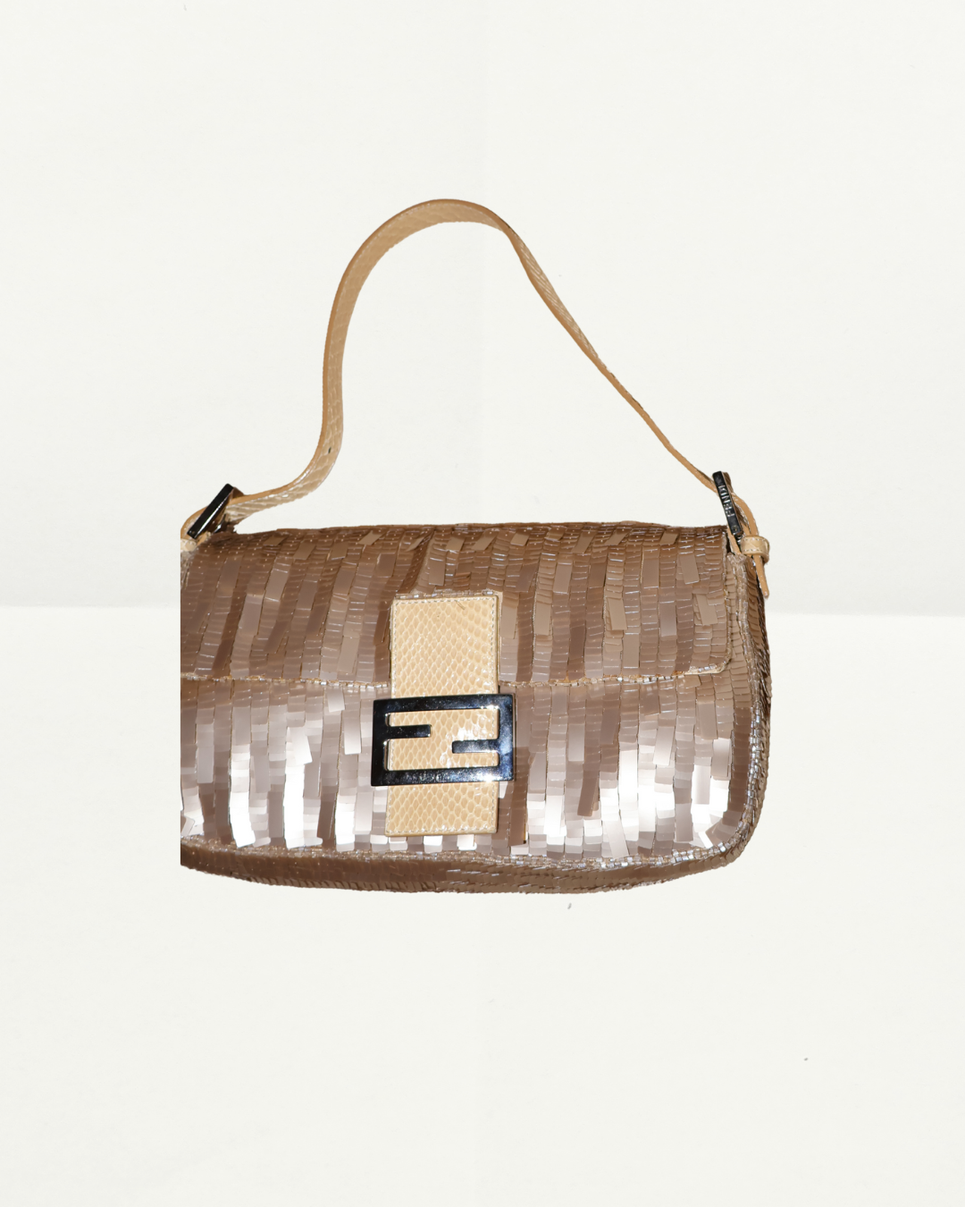 Fendi Baguette Bag with Gold Sequins