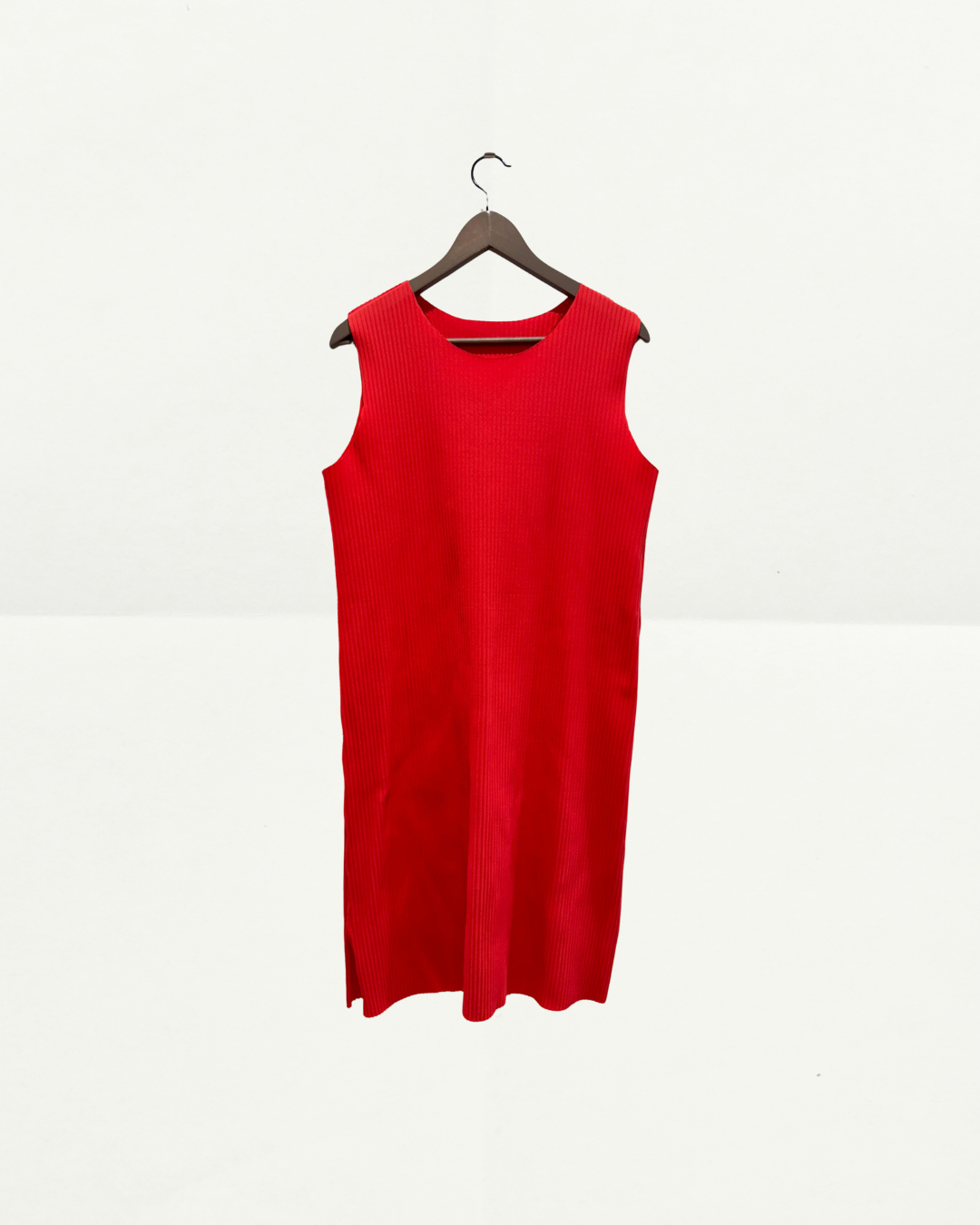 ME Issey Miyake Midi Dress in Red/Pink