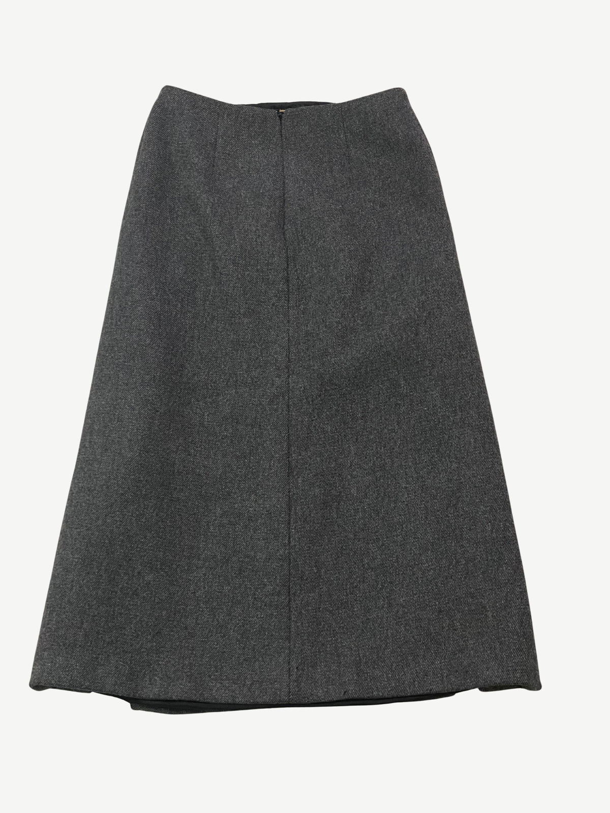 Long virgin wool side slits skirt