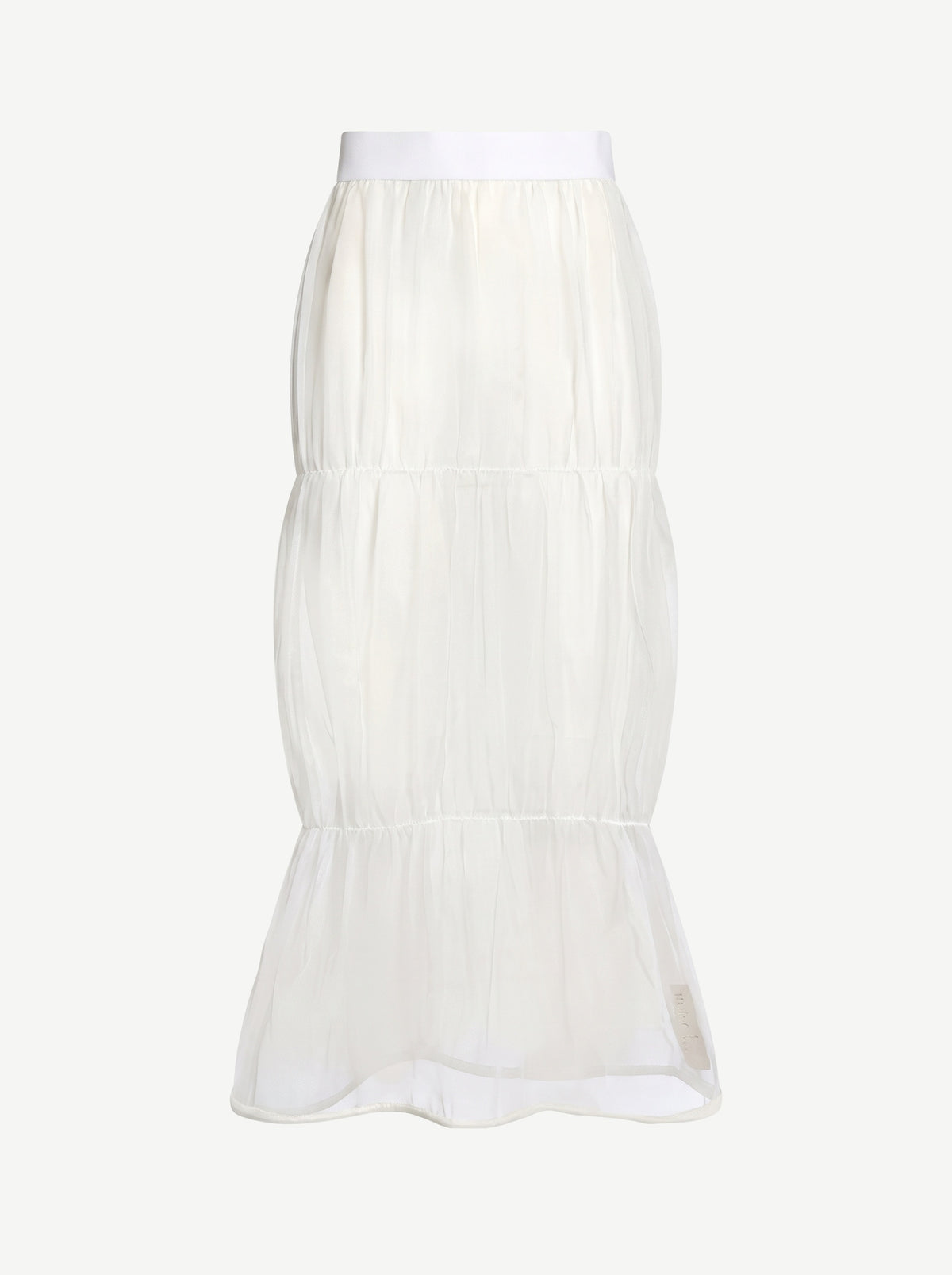 sheer white maxi skirt