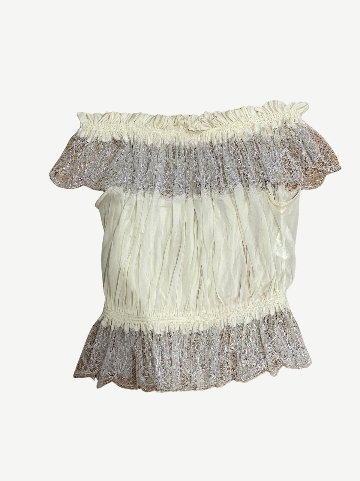 Lace off-shoulder blouse