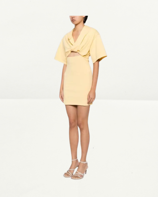 Jacquemus Knot Front Mini Shirt Dress