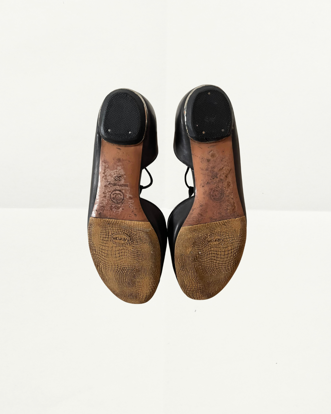 Chanel D'orsay T-strap Ballet Flats