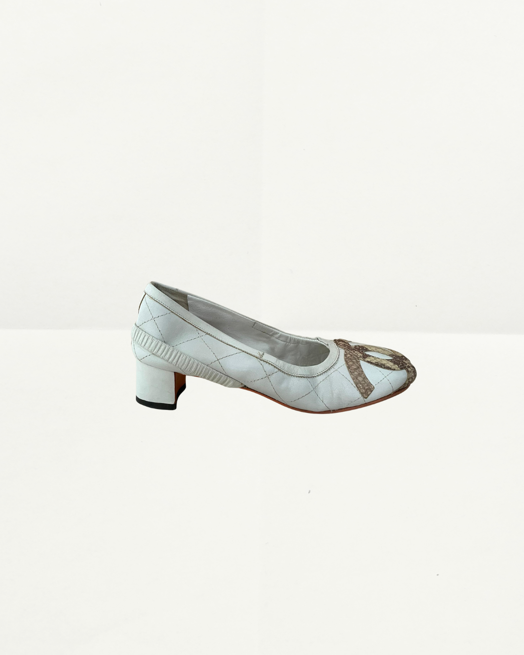 Chanel Cambon Heels	White