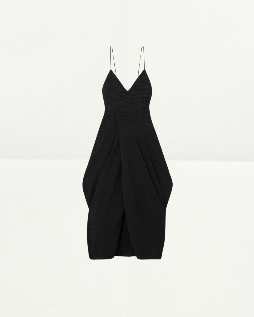 Stella McCartney Seersucker Drape Midi Dress