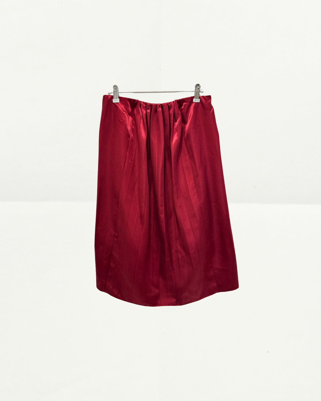 Miu Miu Satin Skirt in Burgundy