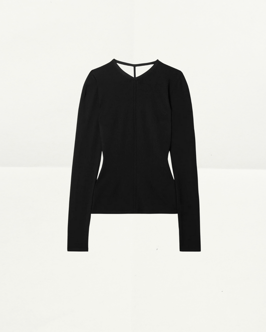 Khaite Open-Back Stretch-Knit Top