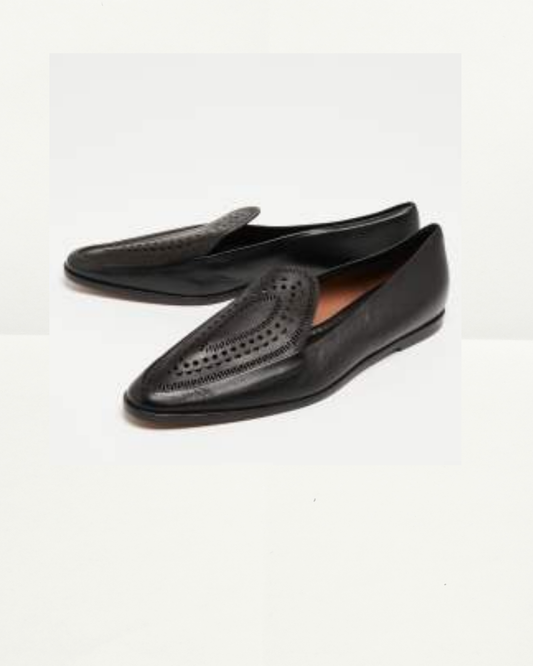 Alaïa Laser-Cut Leather Loafers