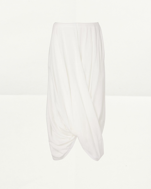 Toteme Draped Cocoon Maxi Skirt in White