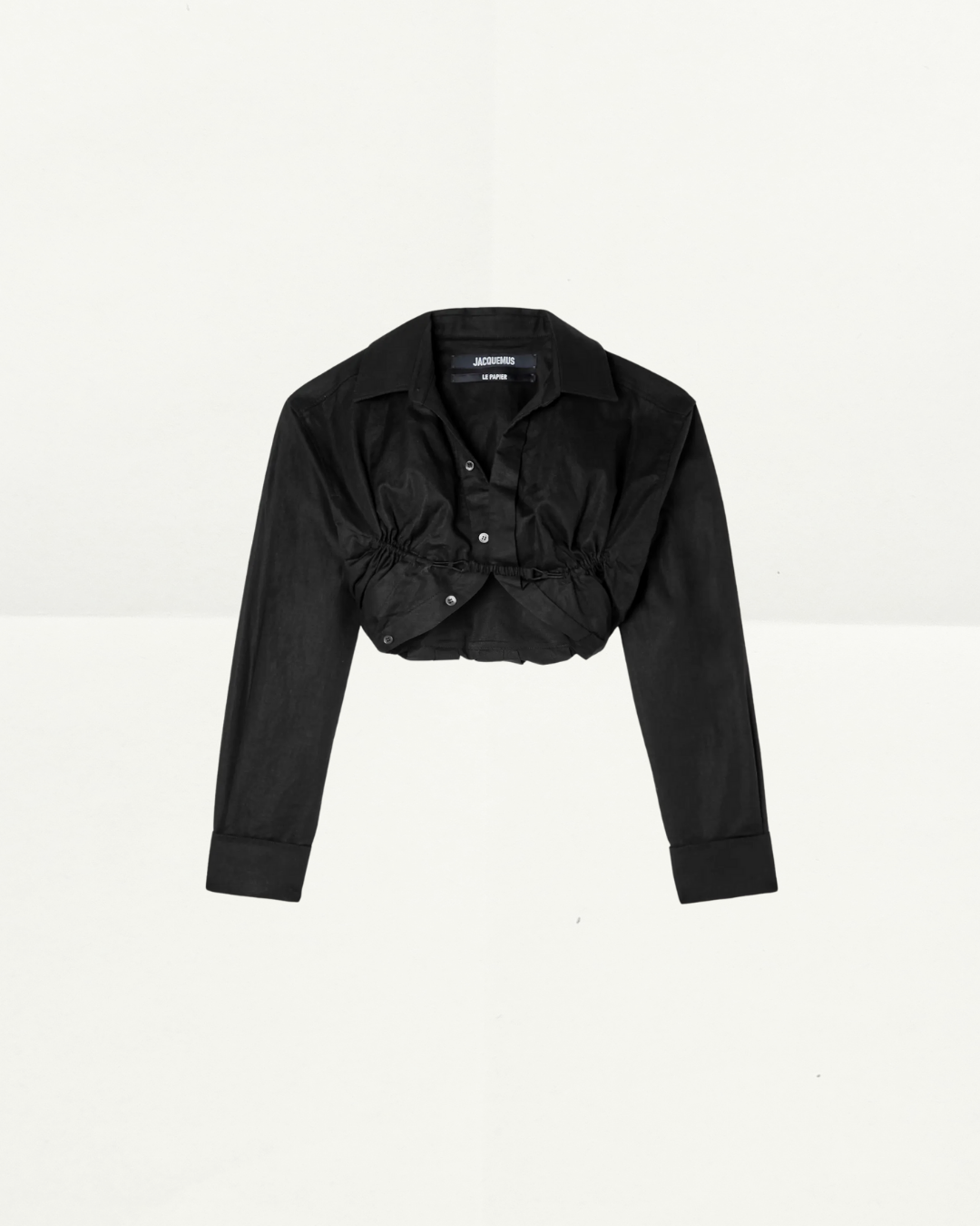 JACQUEMUS Machou Cropped Cotton & Linen-blend Canvas Shirt