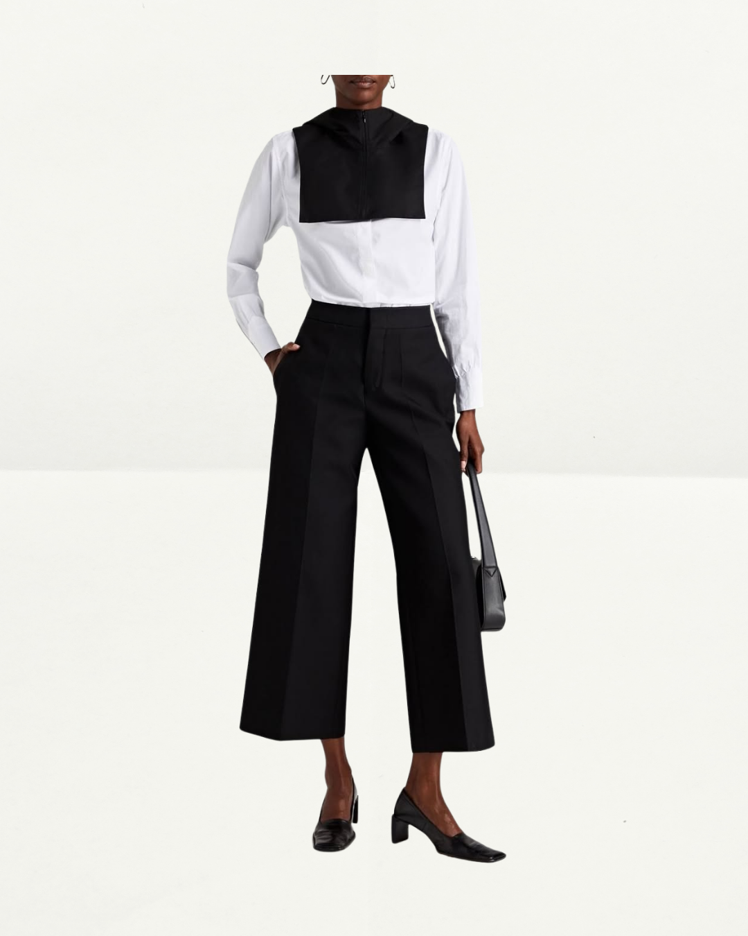 Jil Sander Notch Back Wide Leg Smart Pants