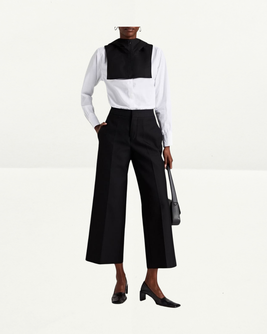Jil Sander Notch Back Wide Leg Smart Pants