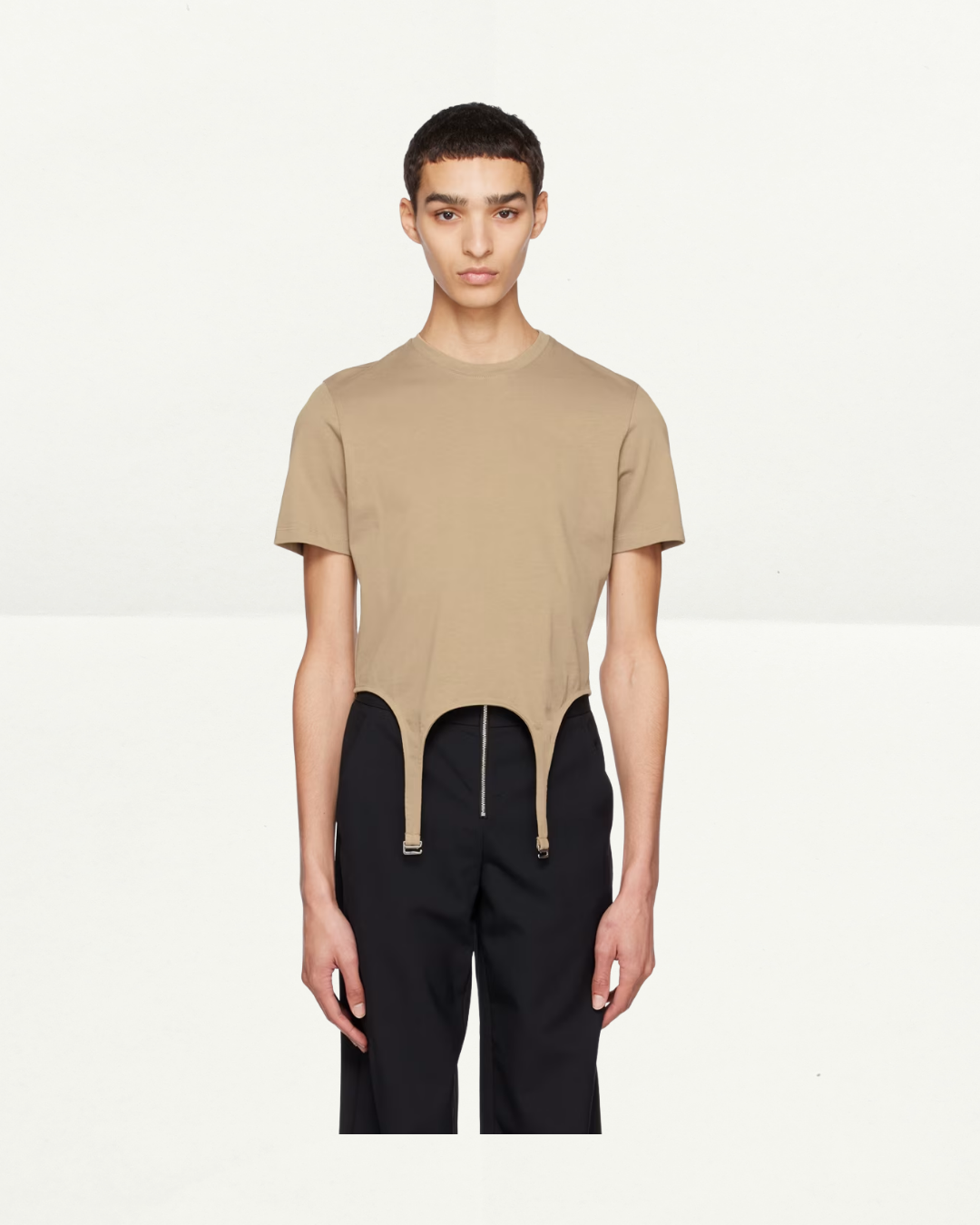 Dion Lee Khaki Garter T-Shirt