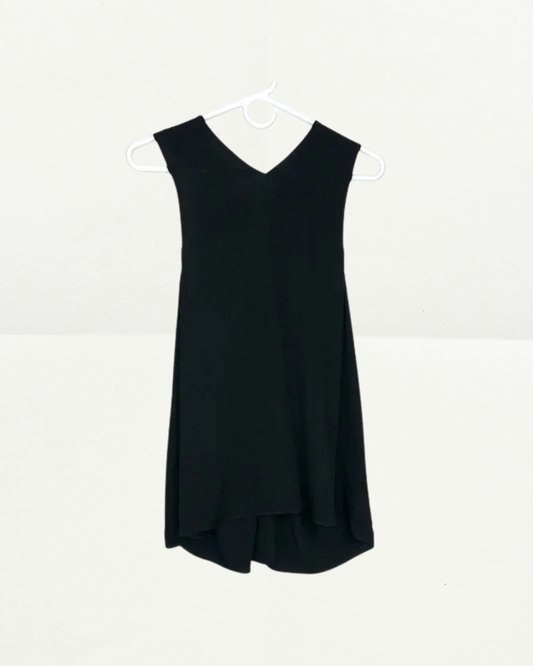 Helmut Lang Black Draped Twist Back Tank