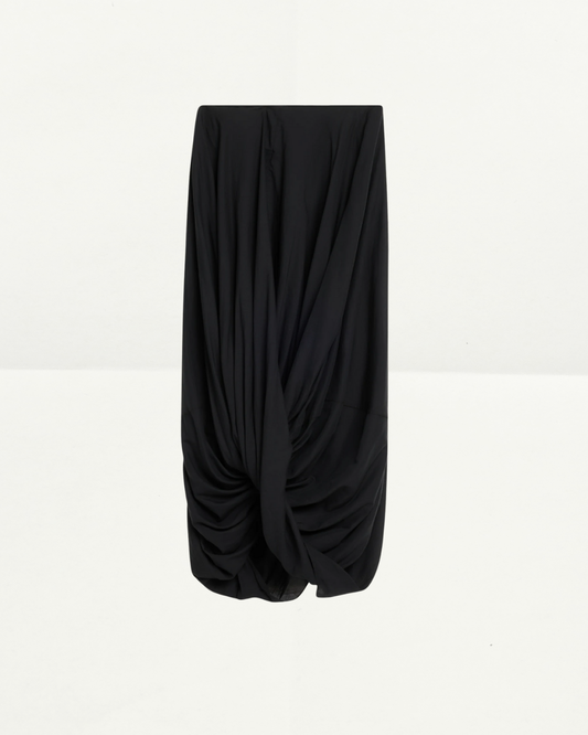 Toteme Draped Cocoon Maxi Skirt in Black
