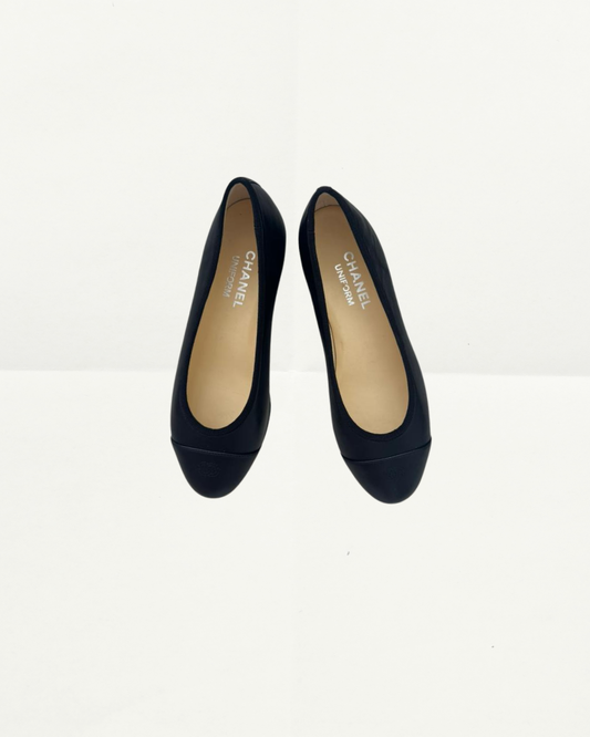 Chanel Uniform Ballerina Flats Black