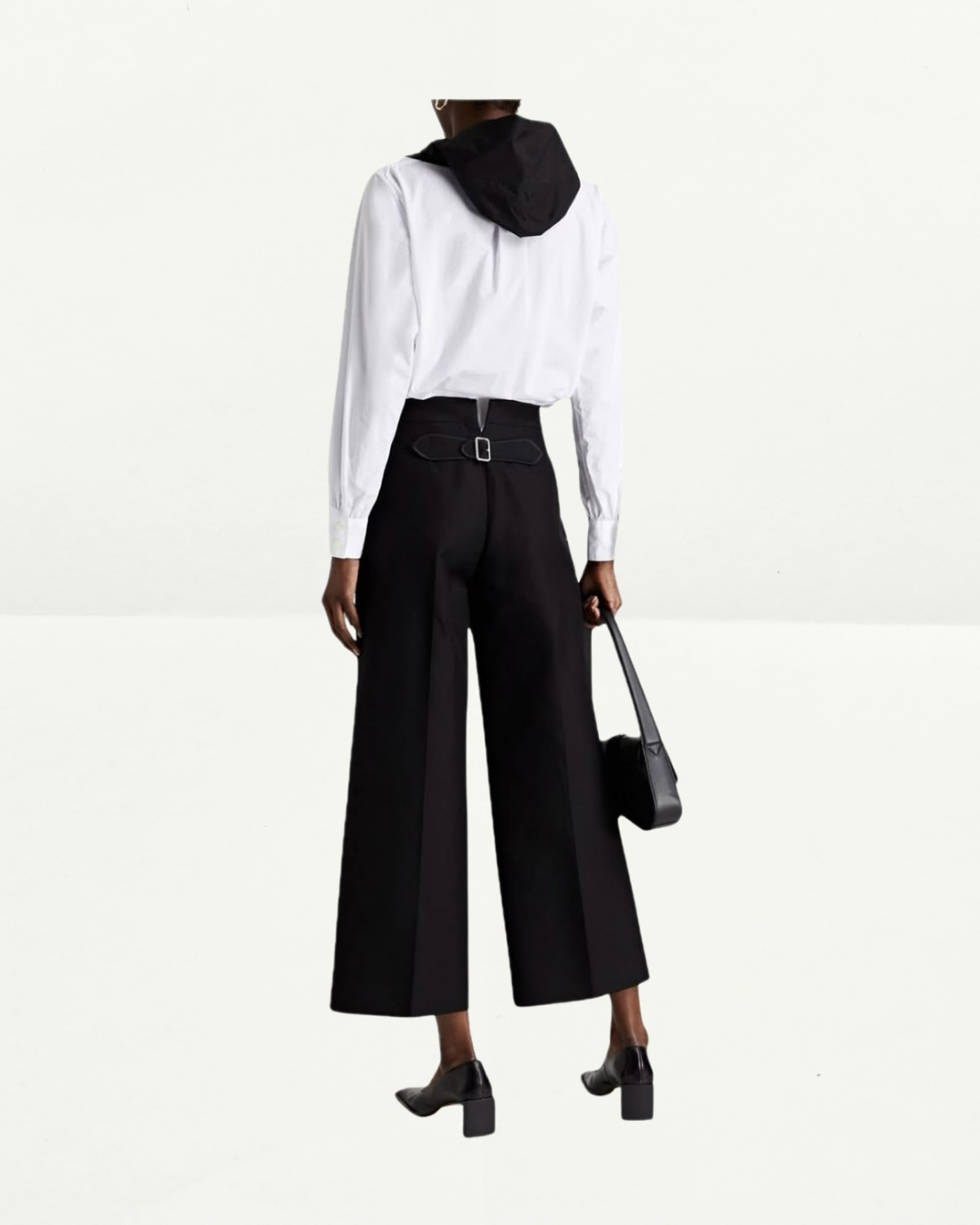 Jil Sander Notch Back Wide Leg Smart Pants