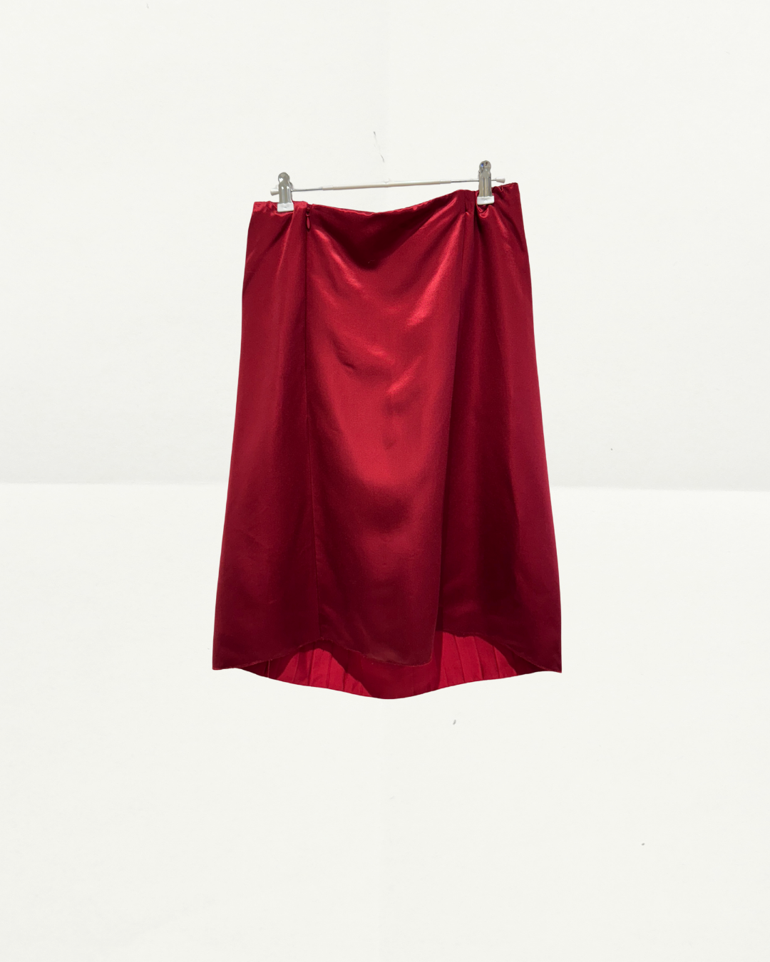 Miu Miu Satin Skirt in Burgundy