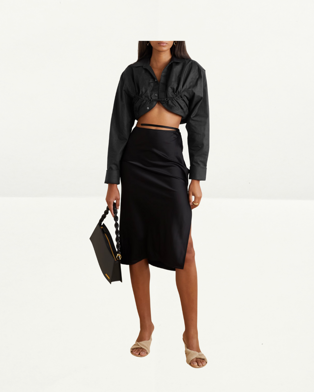 JACQUEMUS Machou Cropped Cotton & Linen-blend Canvas Shirt
