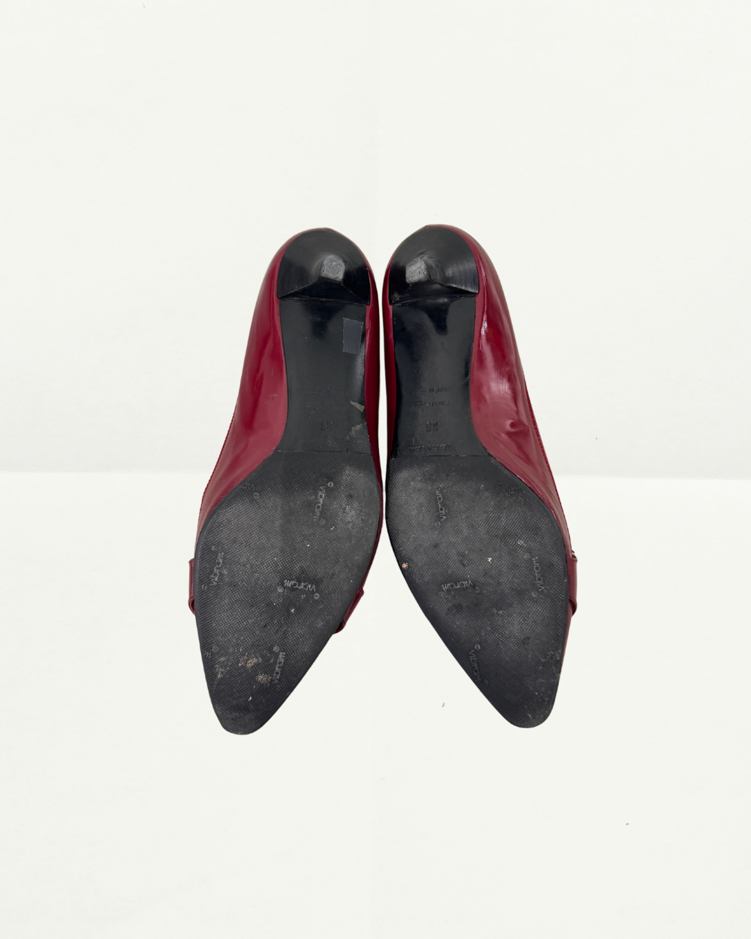 Hermes Shoes in Patent Burgundy Leather