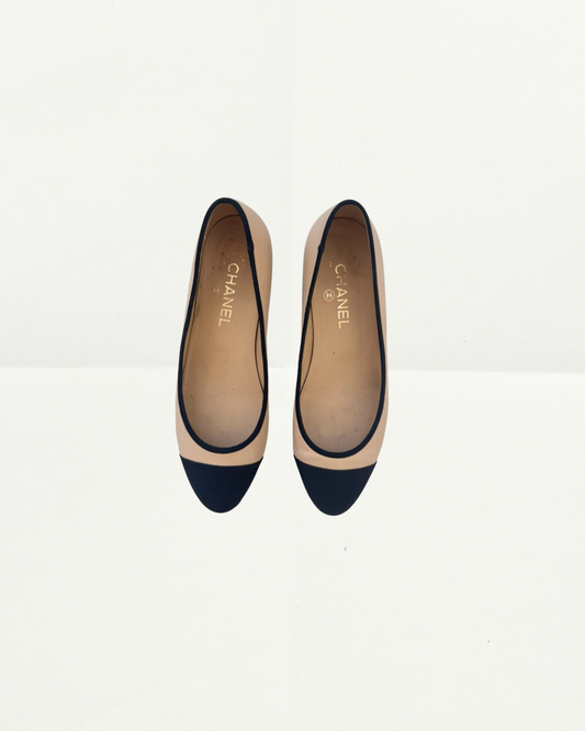 Chanel Nude Ballet Flats