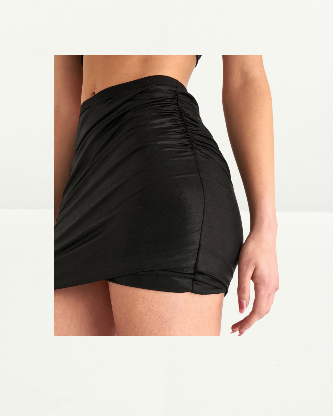 Rick Owens Glossy Metallic Mini Skirt
