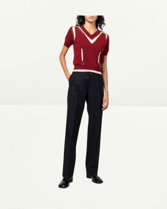 Straight Pleated Pants