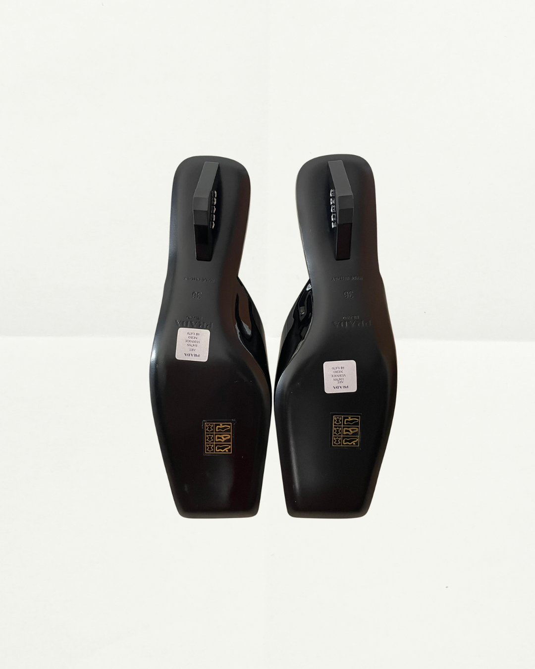 Prada Mules Patent Black