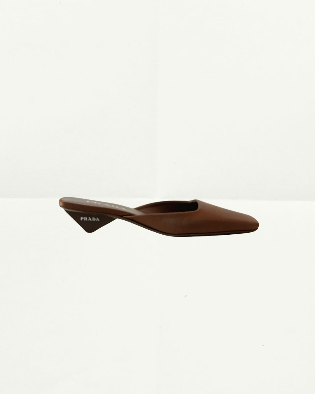 Prada Mules Satin Tobacco